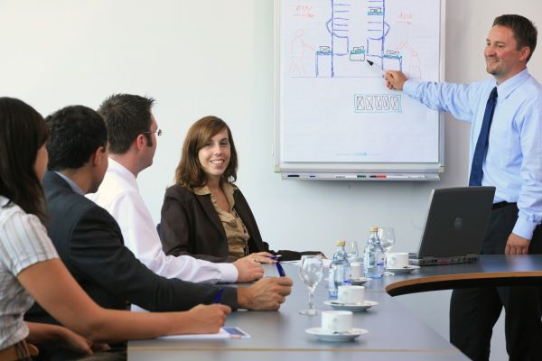 Besprechung mit Geschäftspartnern