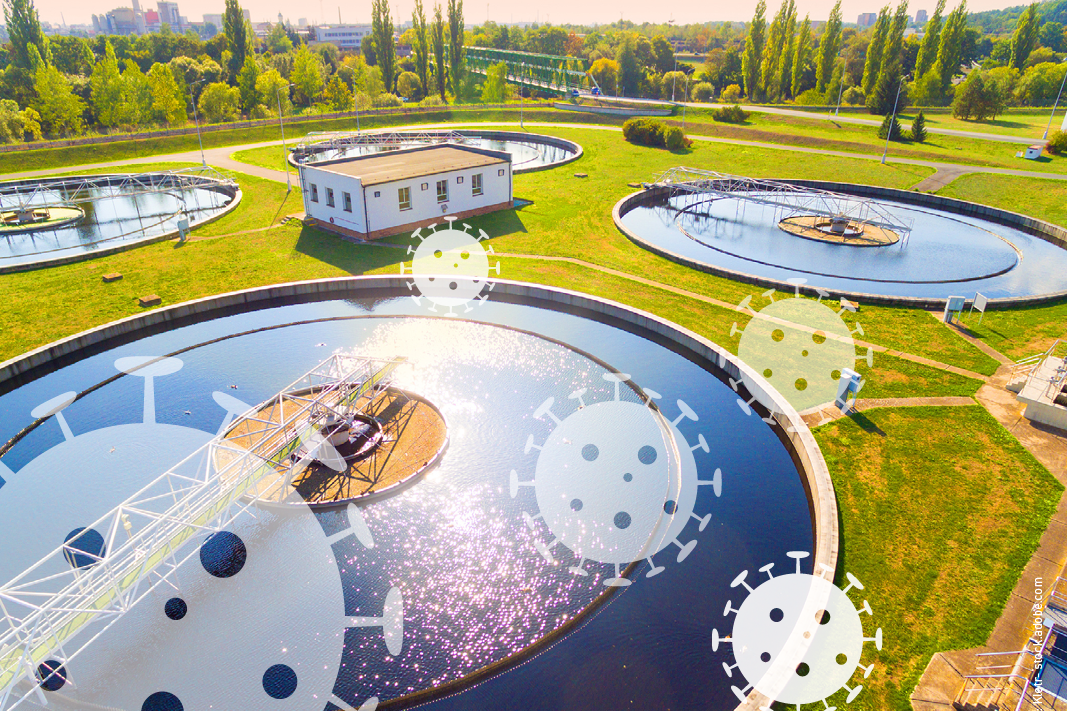 CoroMoni_Viren über einer Kläranlage